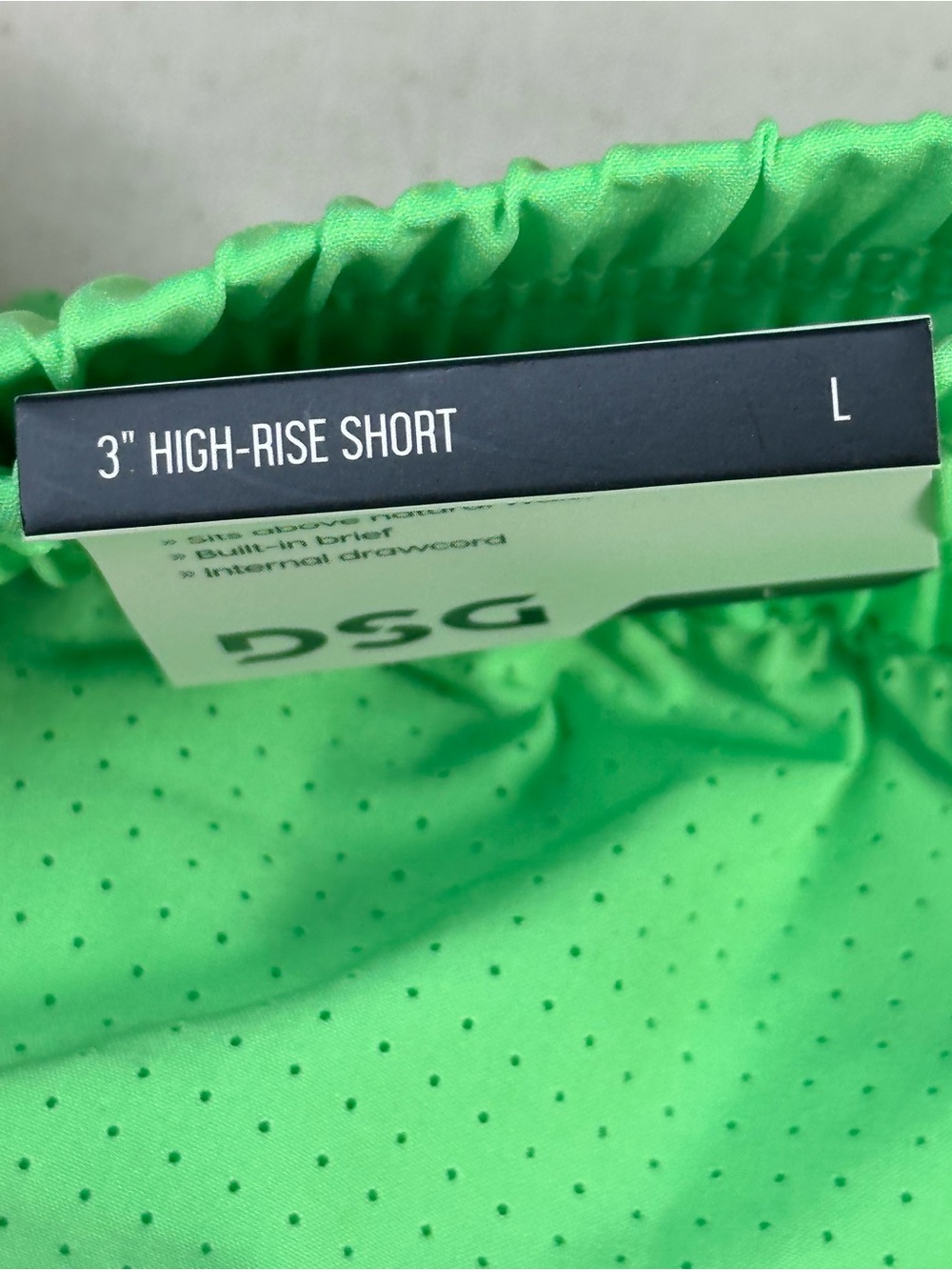 DSG Neon Green Women's Athletic Running Shorts Large - Picture 5 of 6